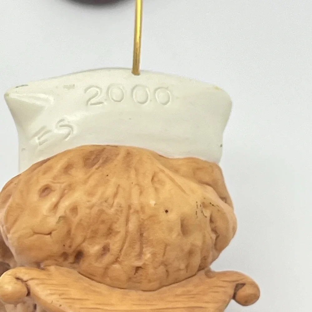 Hallmark‎ Keepsake Ornament Baby's First Christmas Sleeping Mouse in Walnut 2000